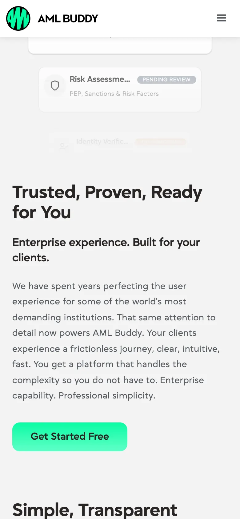 AML Buddy — mobile screen 3
