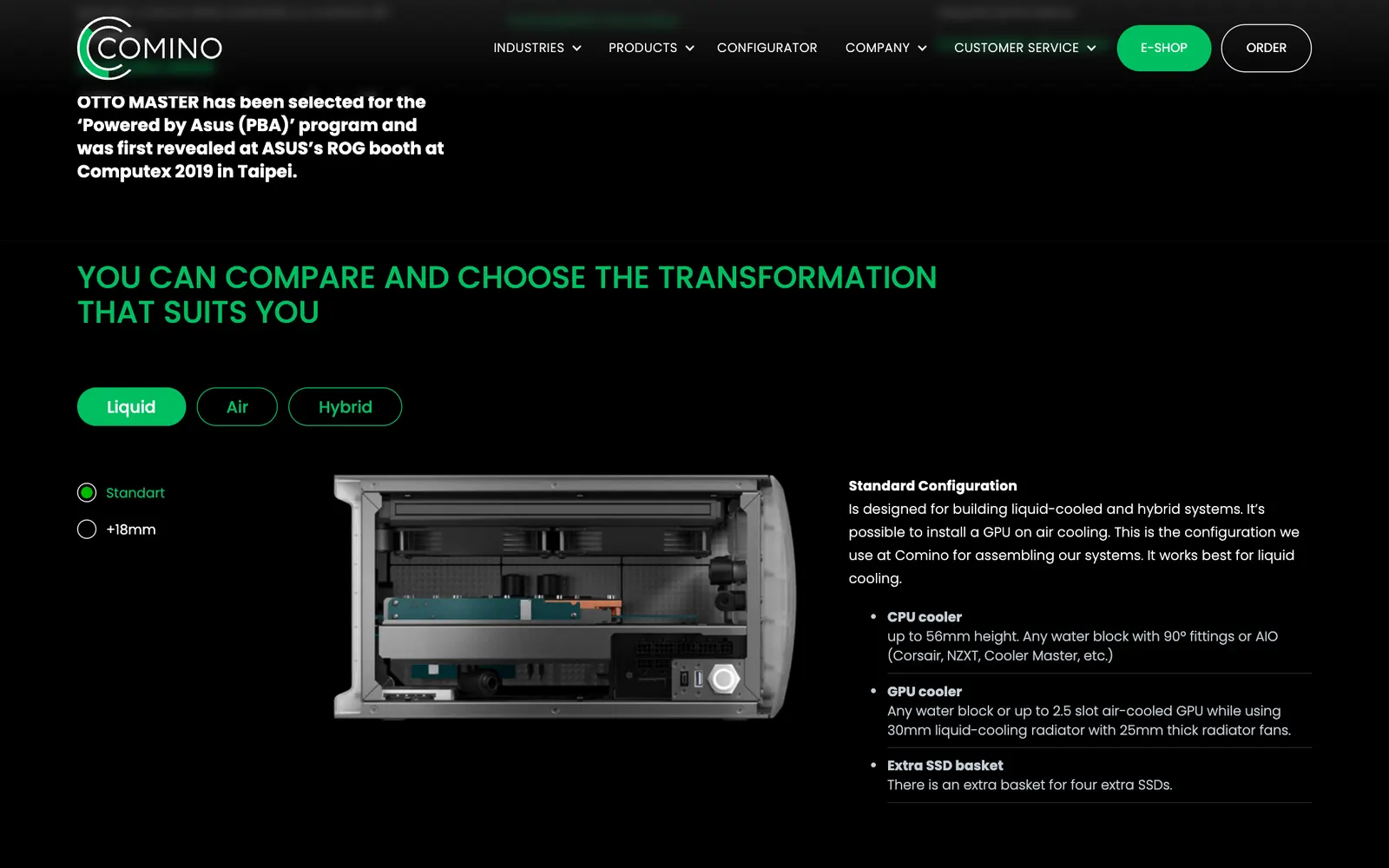 Comino — OTTO configurator