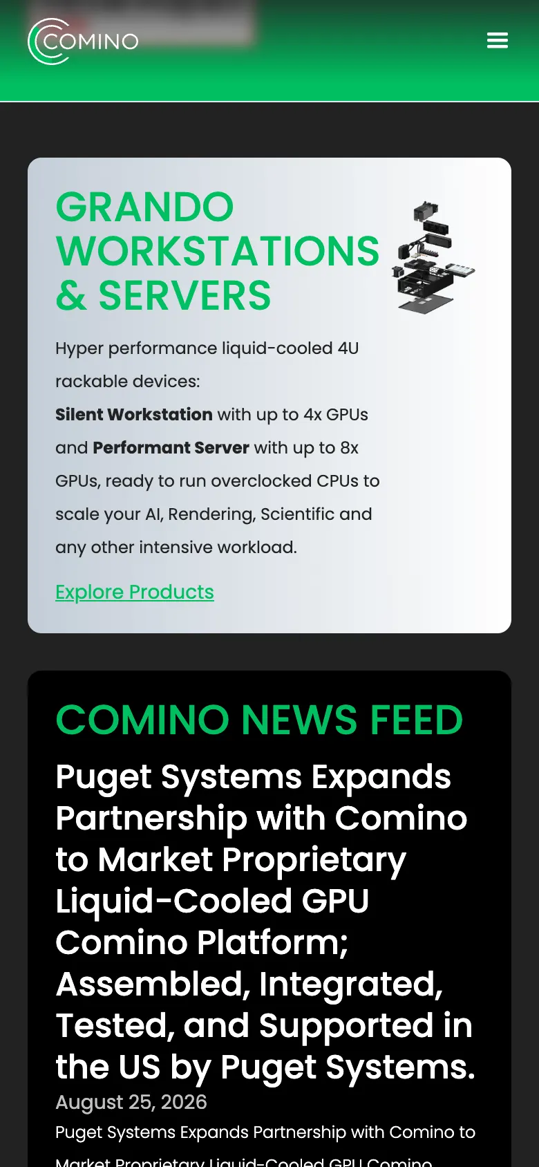 Comino — mobile screen 2
