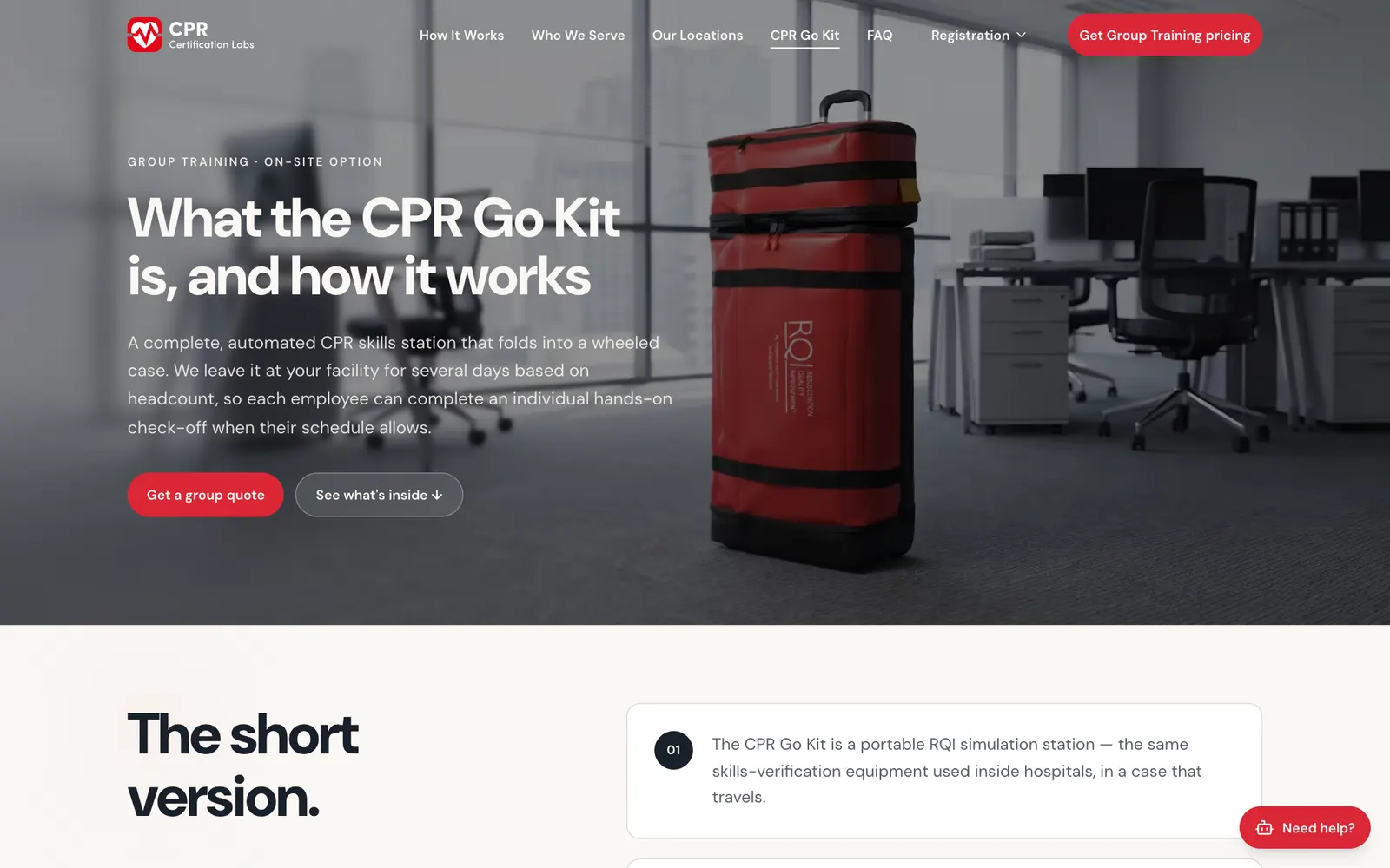 CPR Group Training — CPR Go Kit