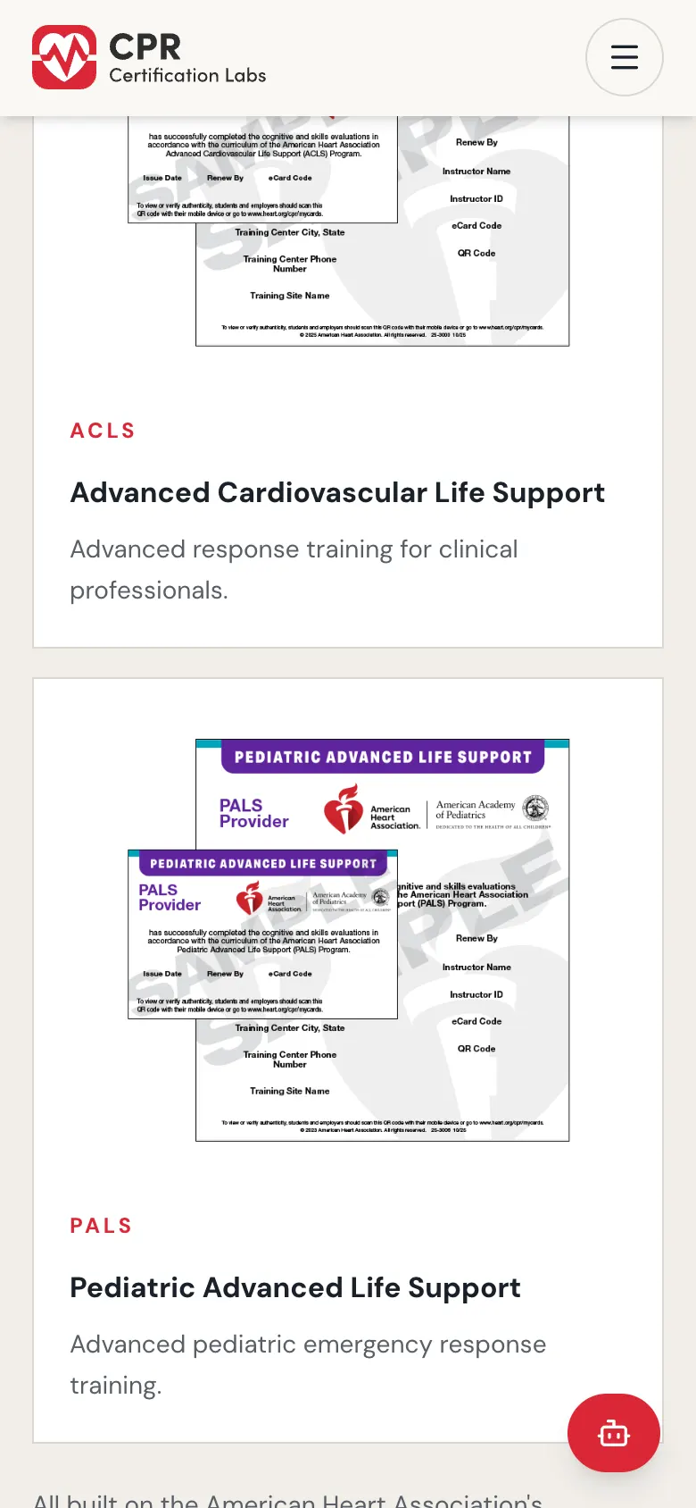 CPR Group Training — mobile screen 3