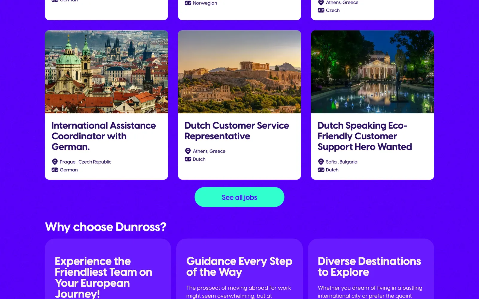 Dunross — Vacancies