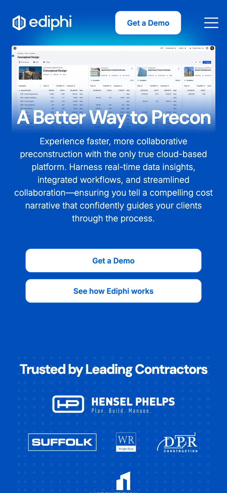 Ediphi — mobile screen 1