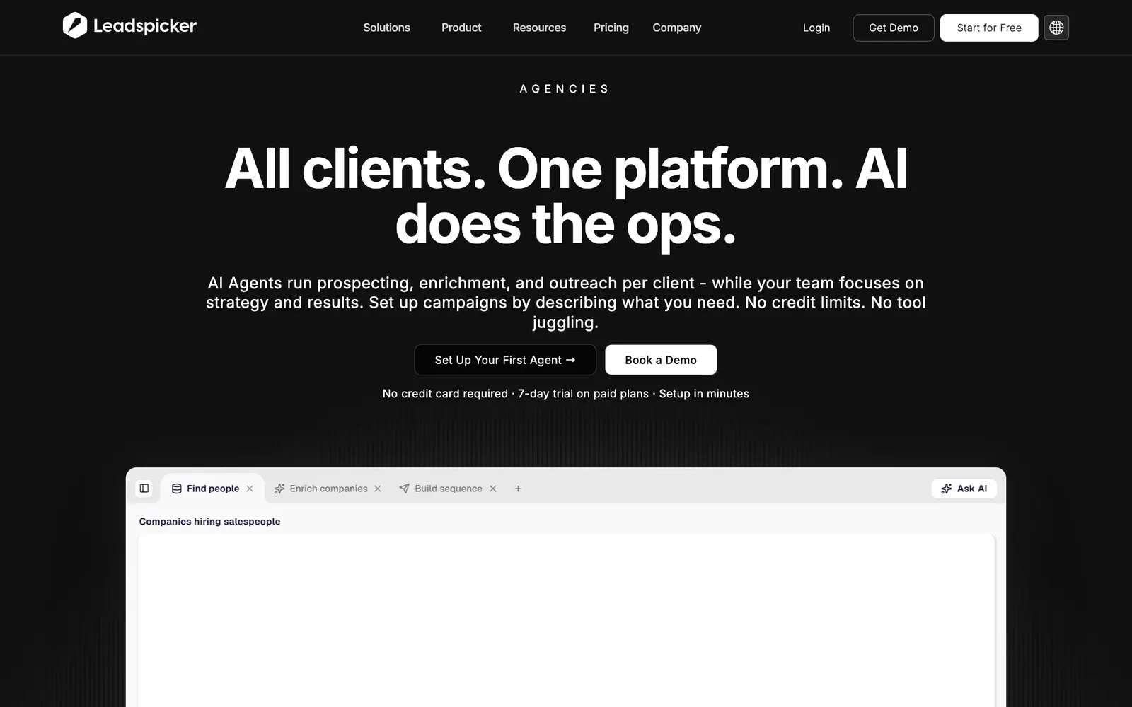 Leadspicker — Solution — agencies