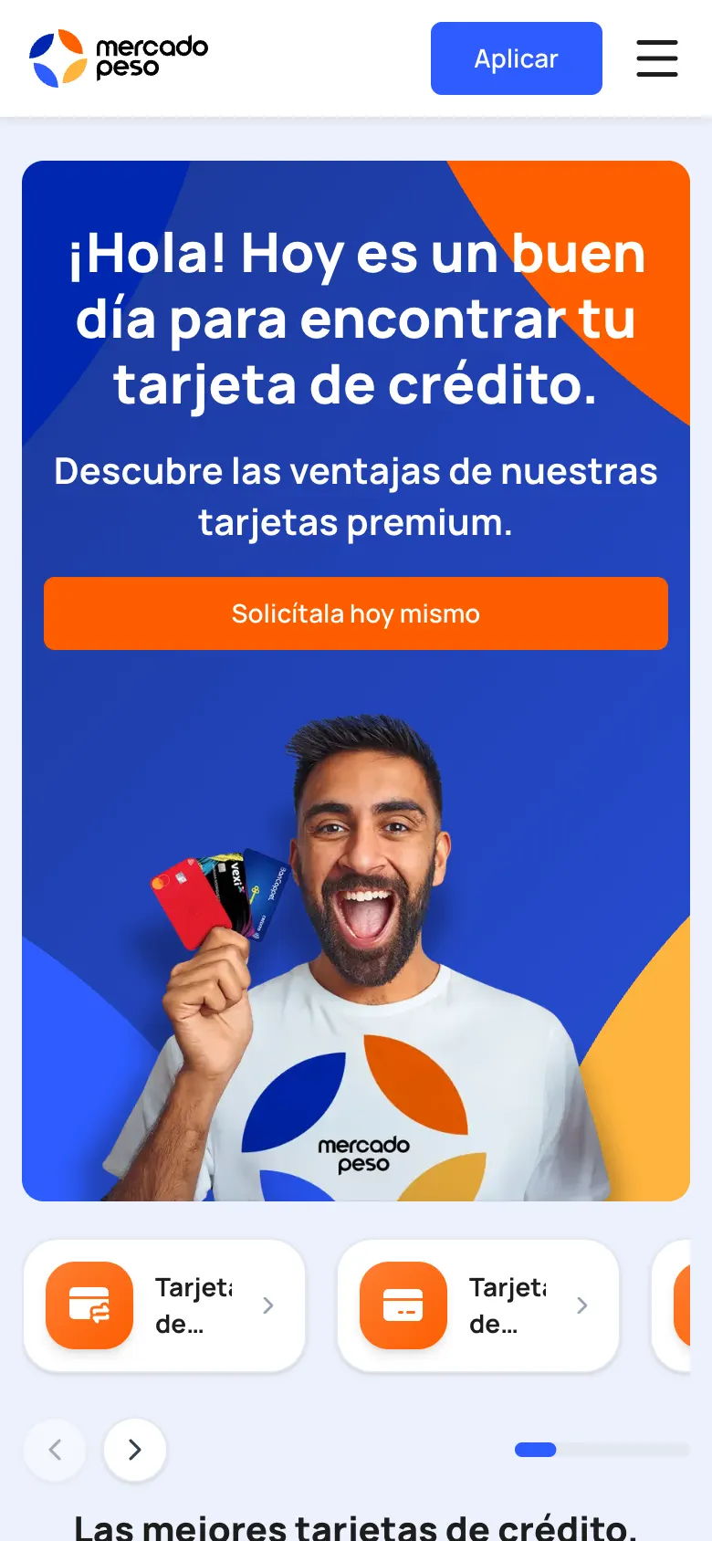 MercadoPeso — mobile screen 1