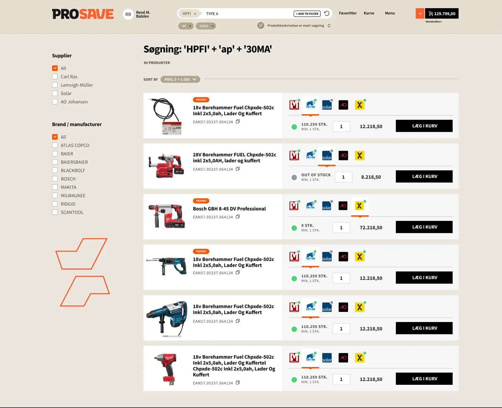 ProSave — Search results