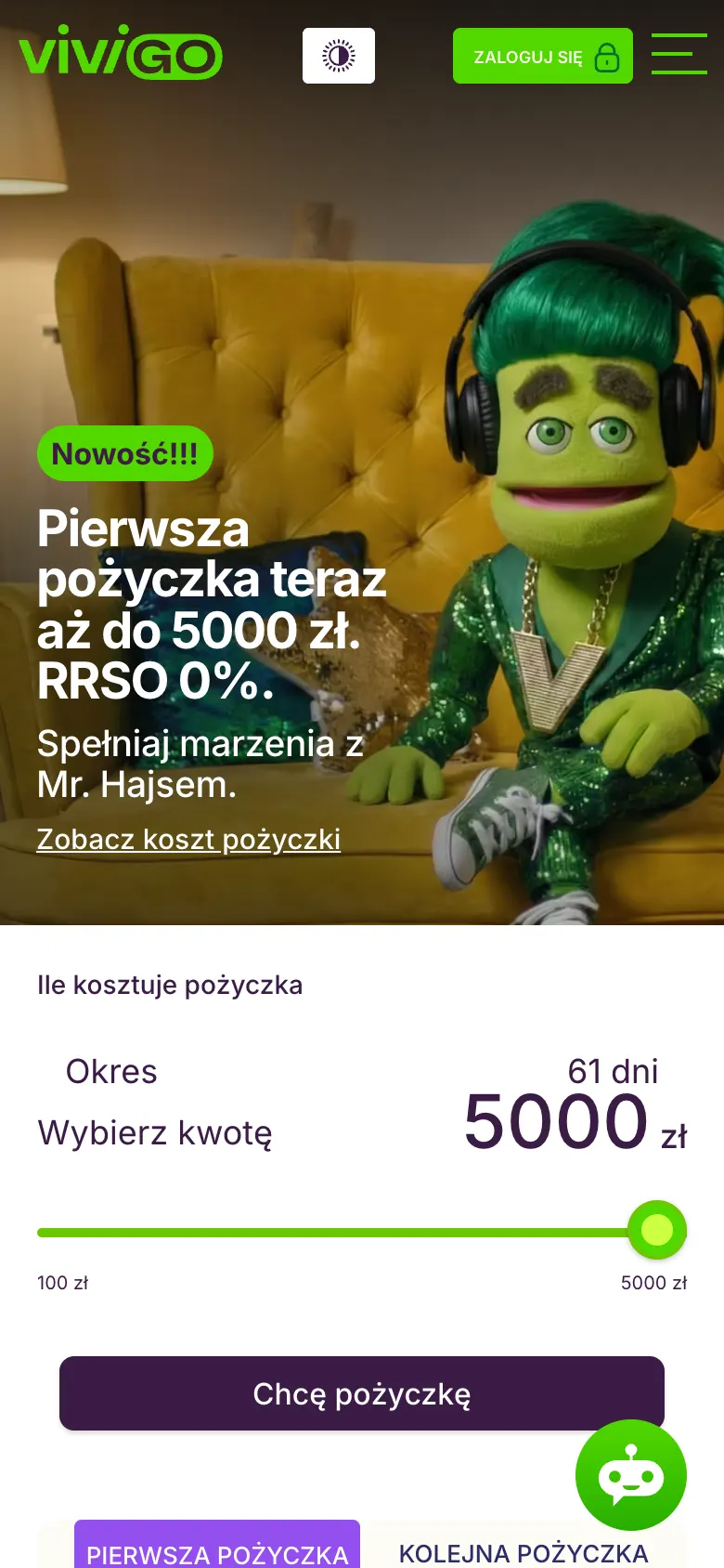 Vivigo.pl — mobile screen 1