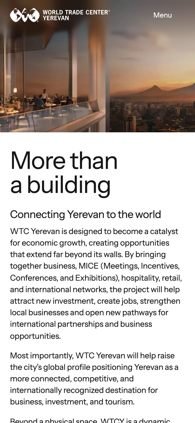WTC Yerevan — mobile screen 3