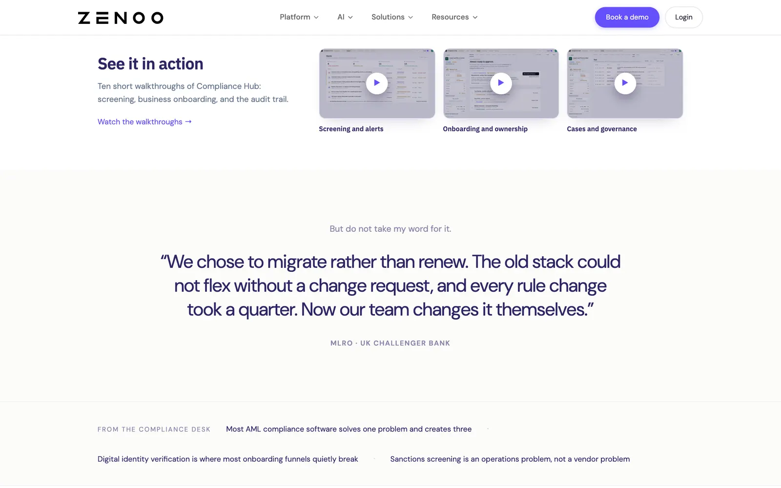 Zenoo — Walkthroughs & testimonial